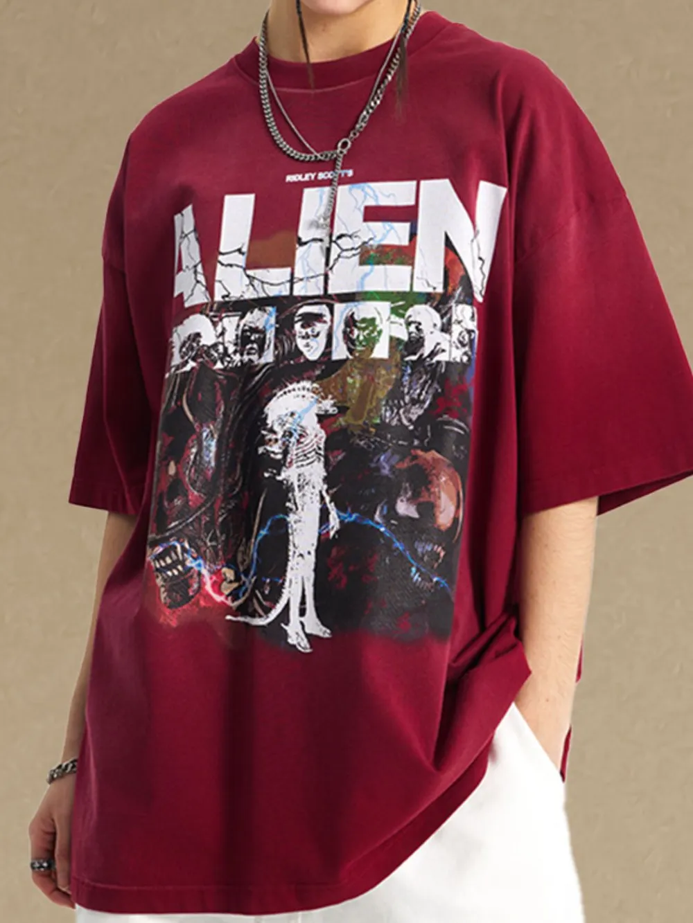 Men's Graphic Round Neck Half Sleeve T-Shirt, image 5