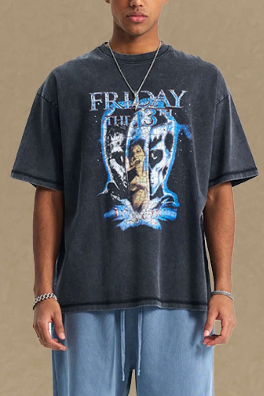 Men's Graphic Round Neck Half Sleeve T-Shirt
