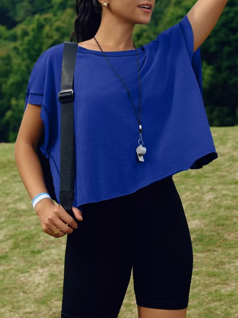 Cutout Back Short Sleeve T-Shirt, image 7