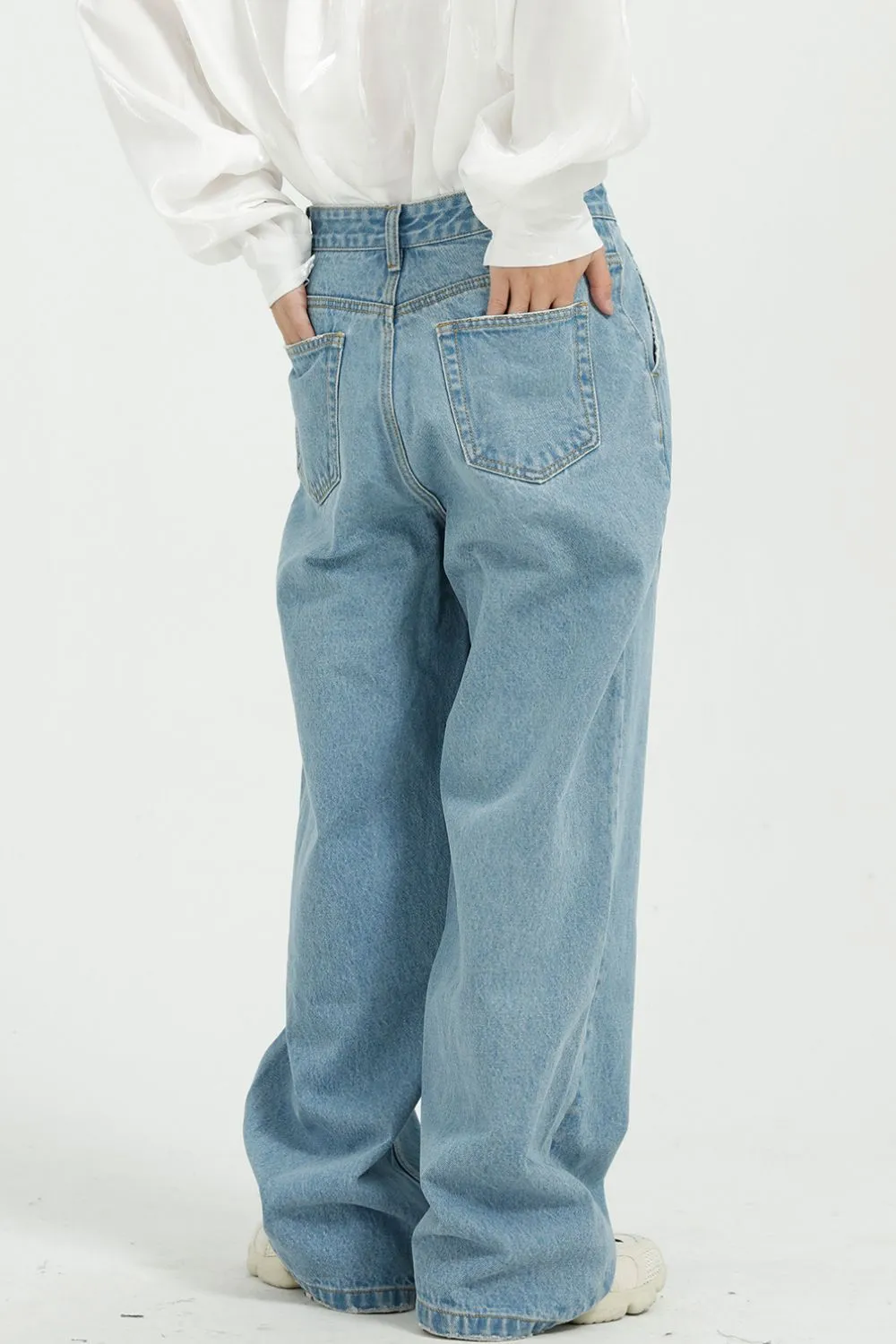 Wide Leg Jeans with Pockets, image 3