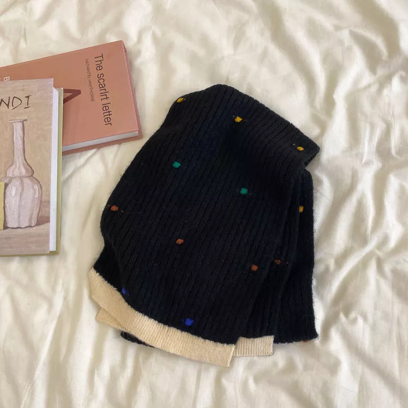 Colorful Dot Knitted Scarf