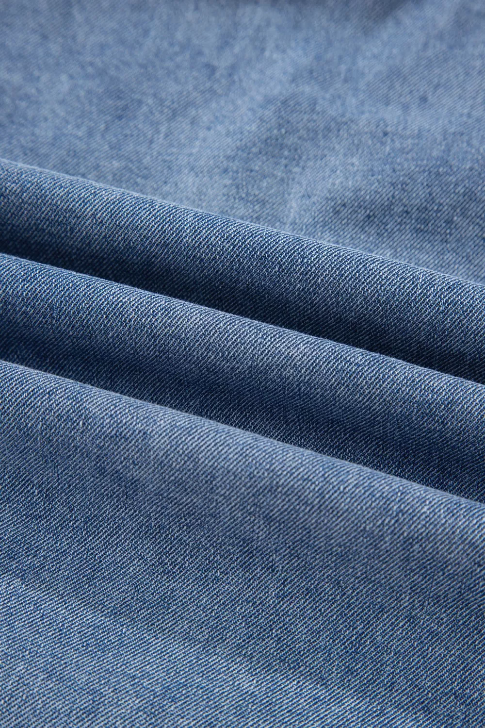 Denim Pleated Patchwork Sleeveless Top, image 11