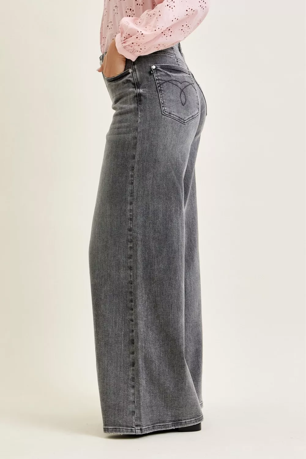 Mid Rise Palazzo Split Back Yoke, image 4