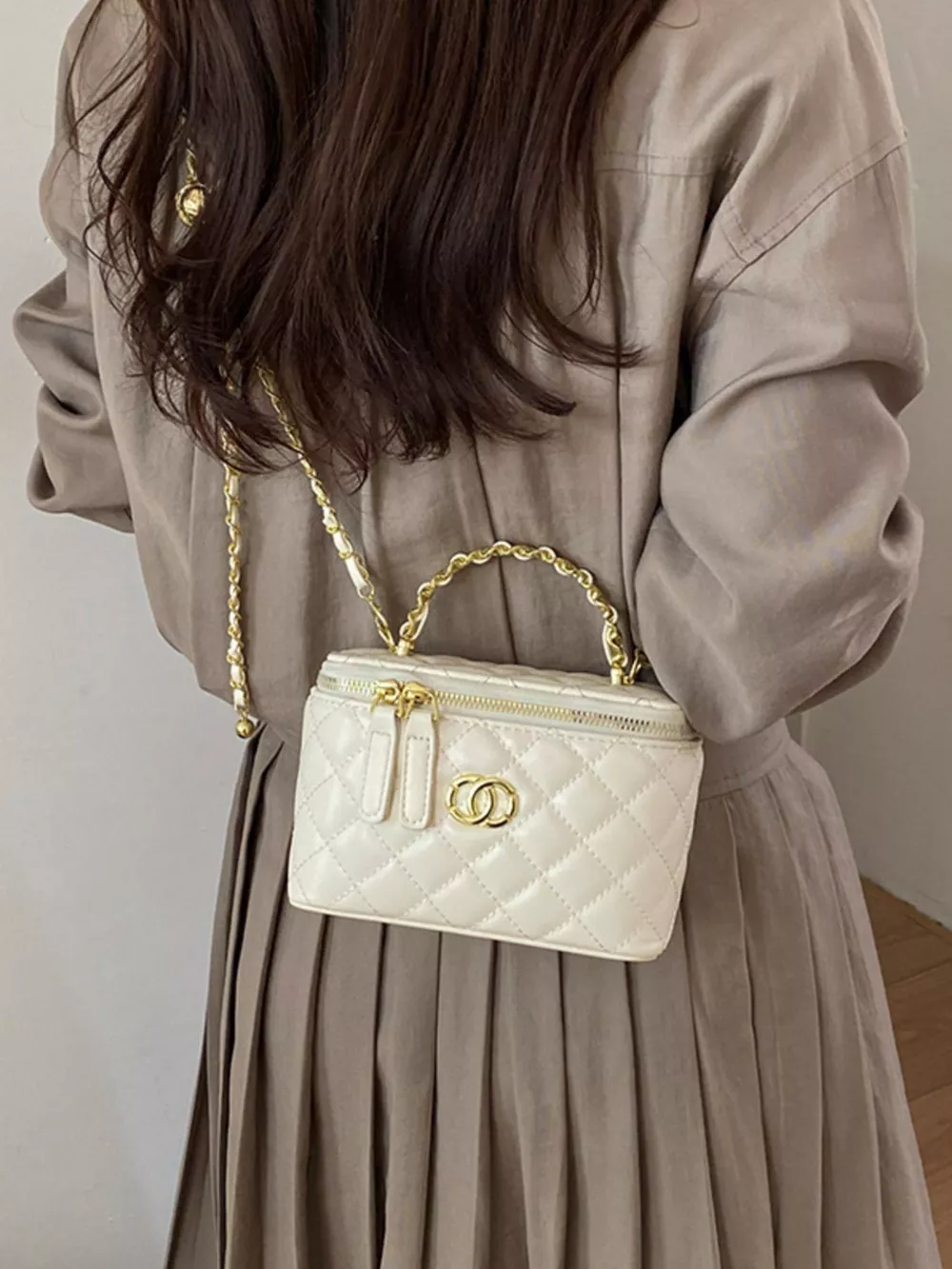 Quilted Leather Crossbody Bag, image 8