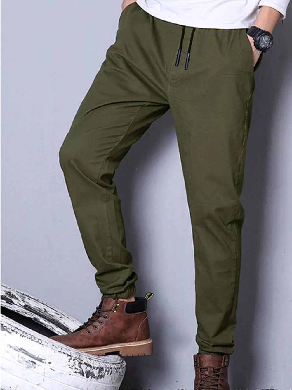 Men's Casual Drawstring Joggers, image 4