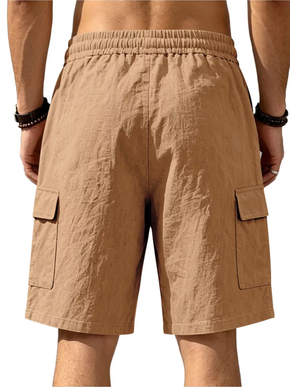 Men's Plus Size Casual Cargo Shorts with Drawstring Waist, image 3