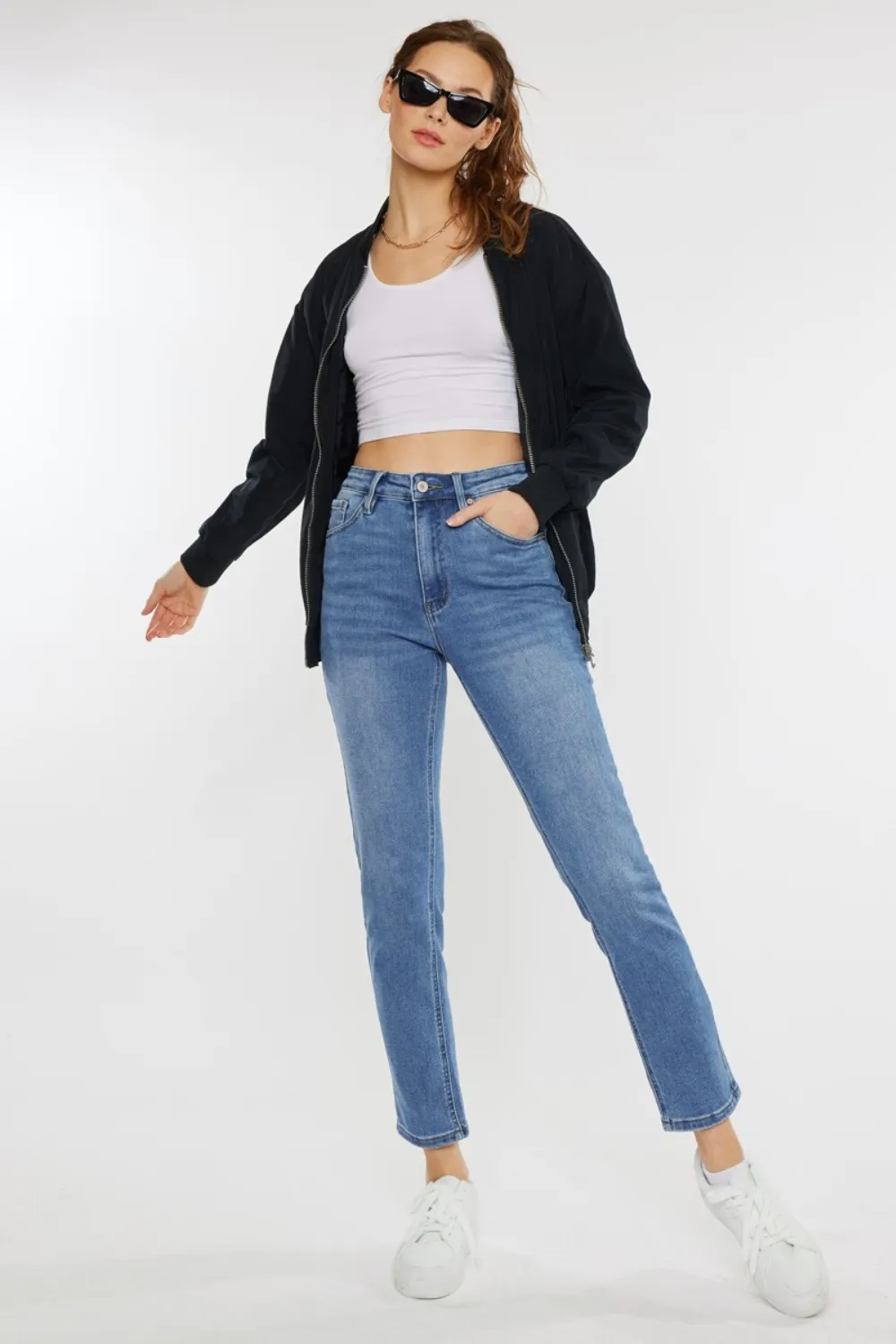 Full Size Cat's Whiskers High Waist Jeans, image 6