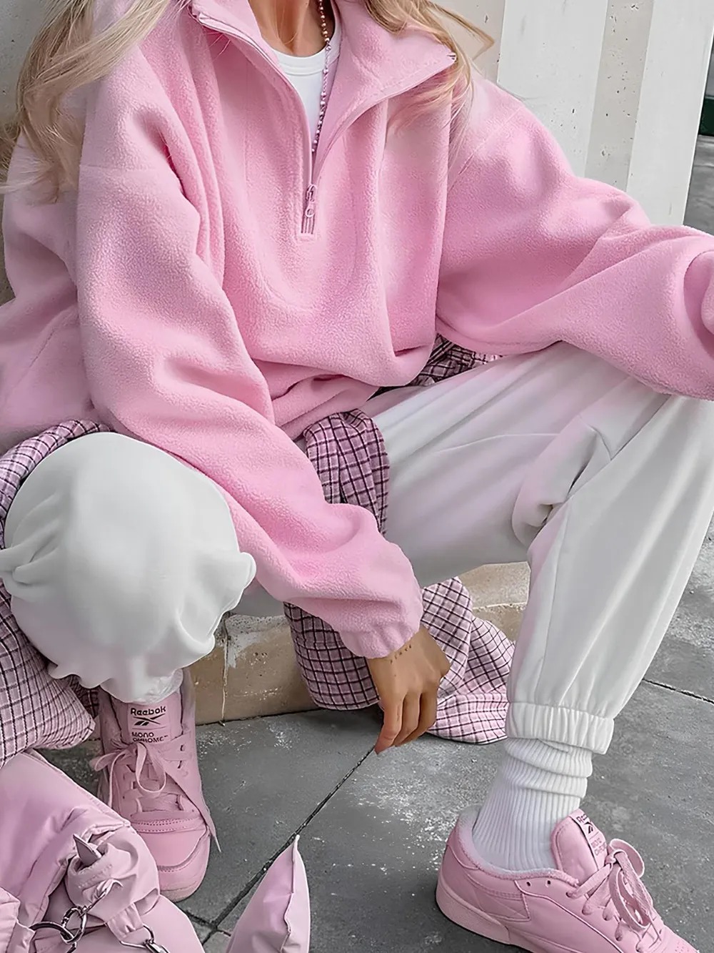 Quarter Zip Long Sleeve Sweatshirt, image 2