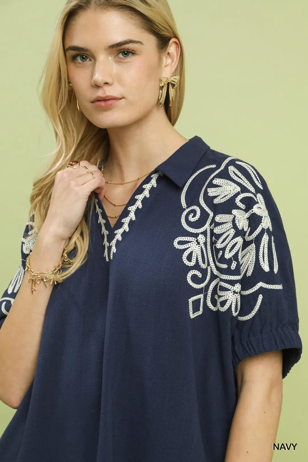 Floral Embroidered Sleeve Blouse, image 5