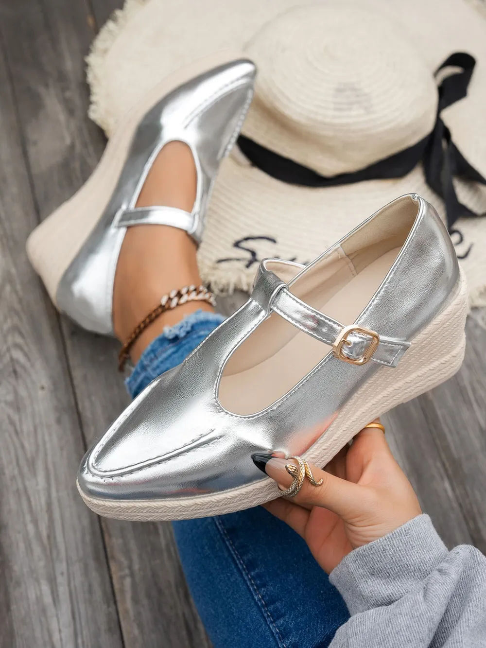 Point Toe Wedge Loafers, image 11