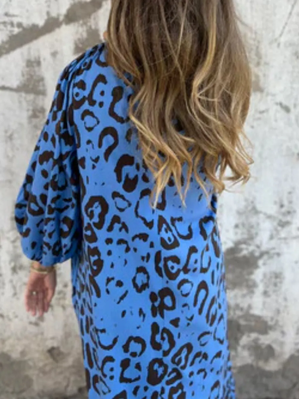 Full Size Printed V-Neck Dress with Pockets Plus Size, image 2