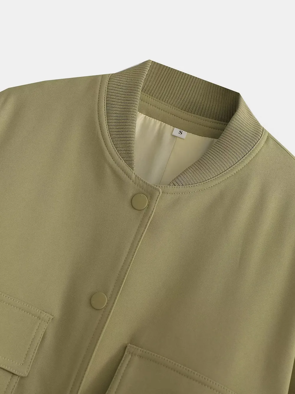 Pocketed Snap Down Baseball Collar Jacket, image 31
