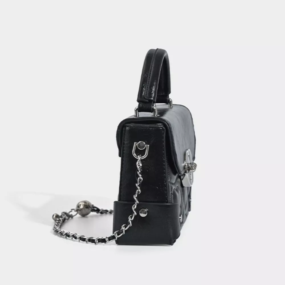 Heart-Embossed Flap Crossbody Bag, image 3