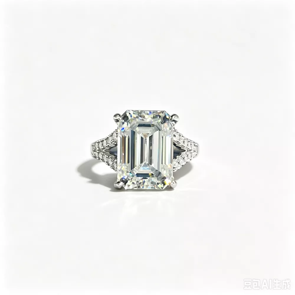 10 Carat 925 Sterling Silver Moissanite Ring, image 7
