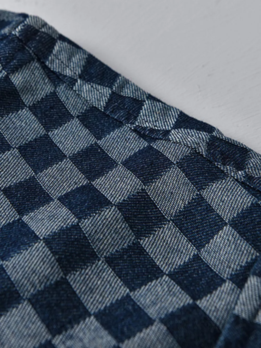 Men's Plus Size Checkered Pattern Short Sleeve Casual Shirt, image 4