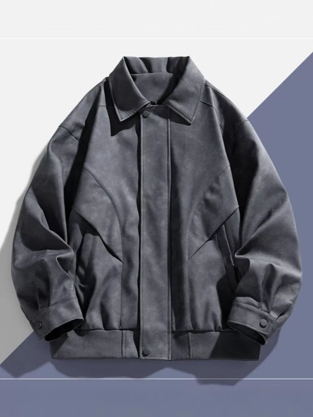 Men's Plus Size Long Sleeve Casual Jacket, image 5