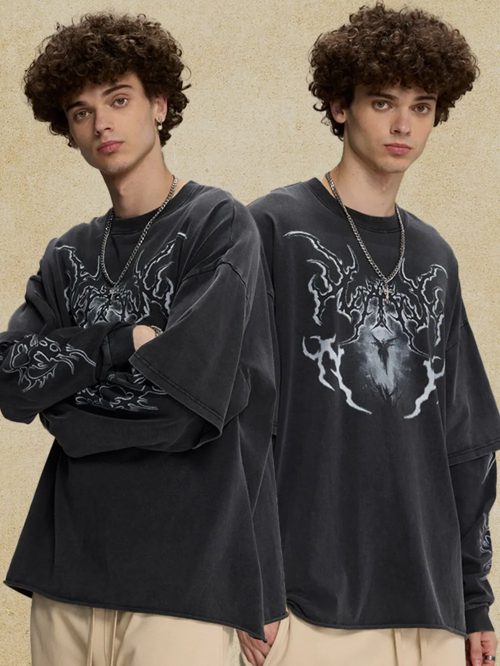 Men's Round Neck Graphic T-Shirt, image 3