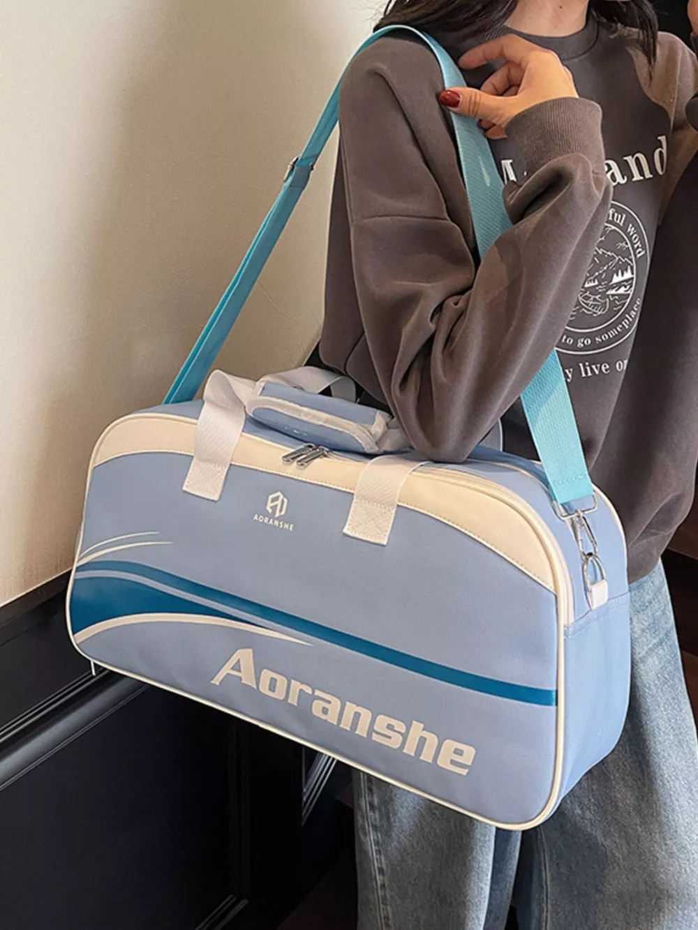Contrast Sports Duffel Bag, image 7