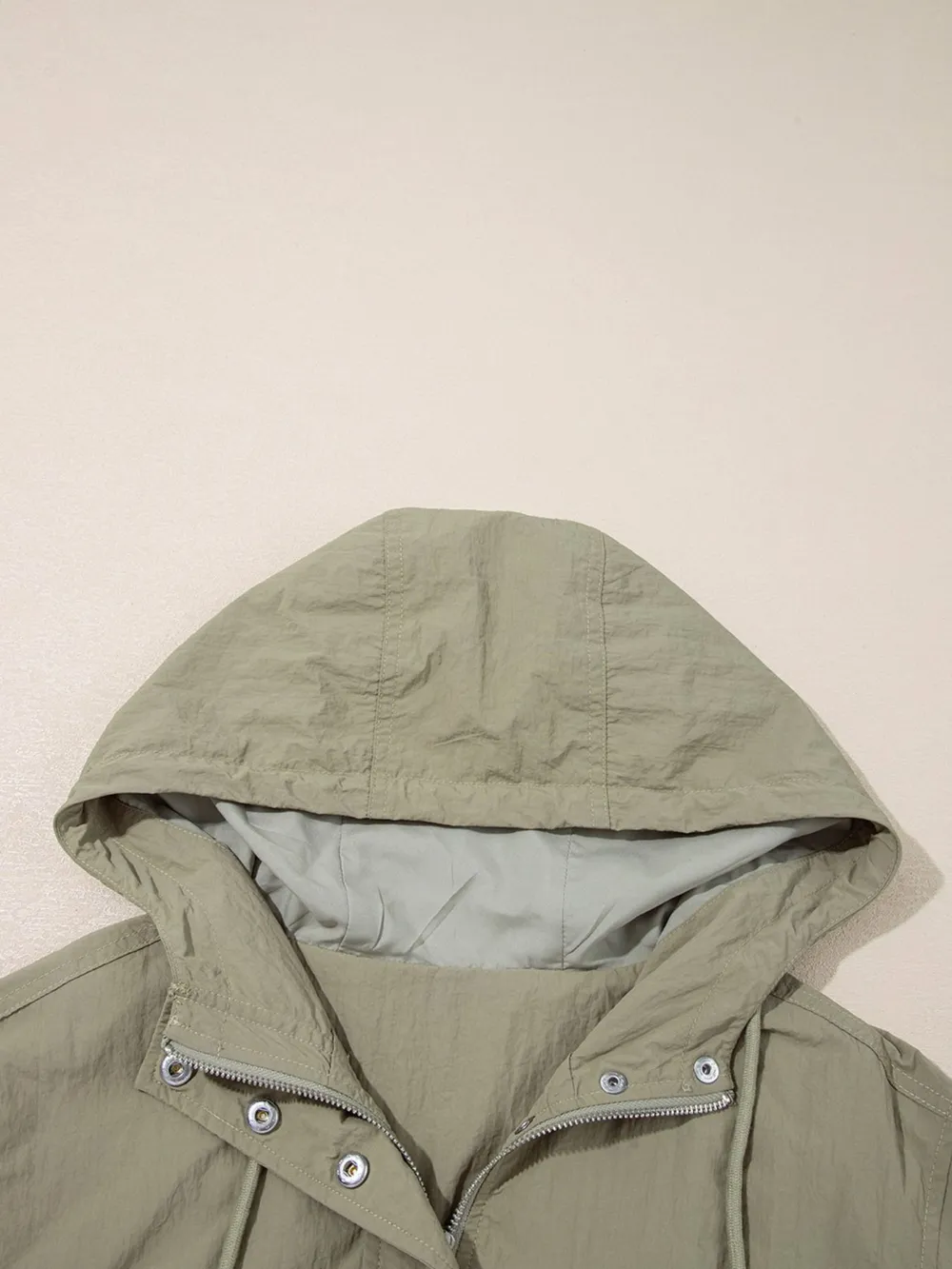 Zip Up Cropped Hooded Utility Jacket, image 2