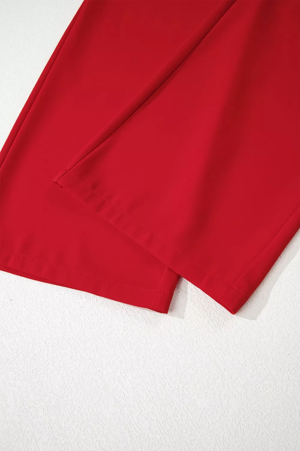 Pleated Detail Pull On High Elastic Waist Loose Straight Pants, image 2
