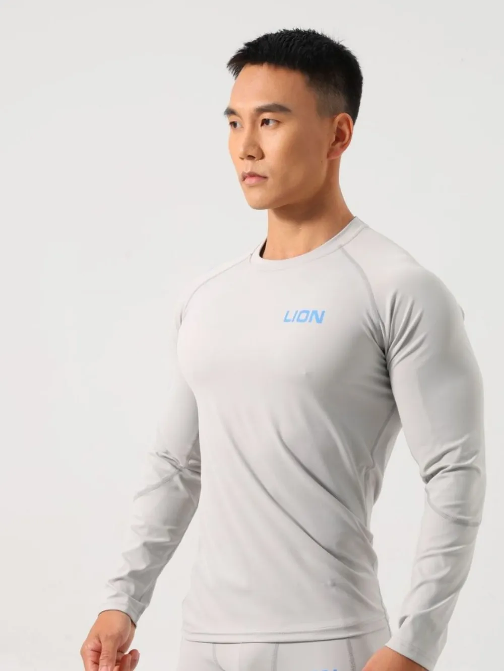 Men's Round Neck Long Sleeve T-Shirt, image 2