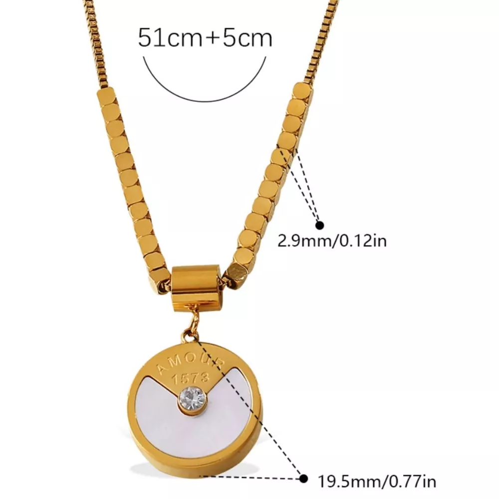 18K Gold-Plated Pendant Necklace, image 2