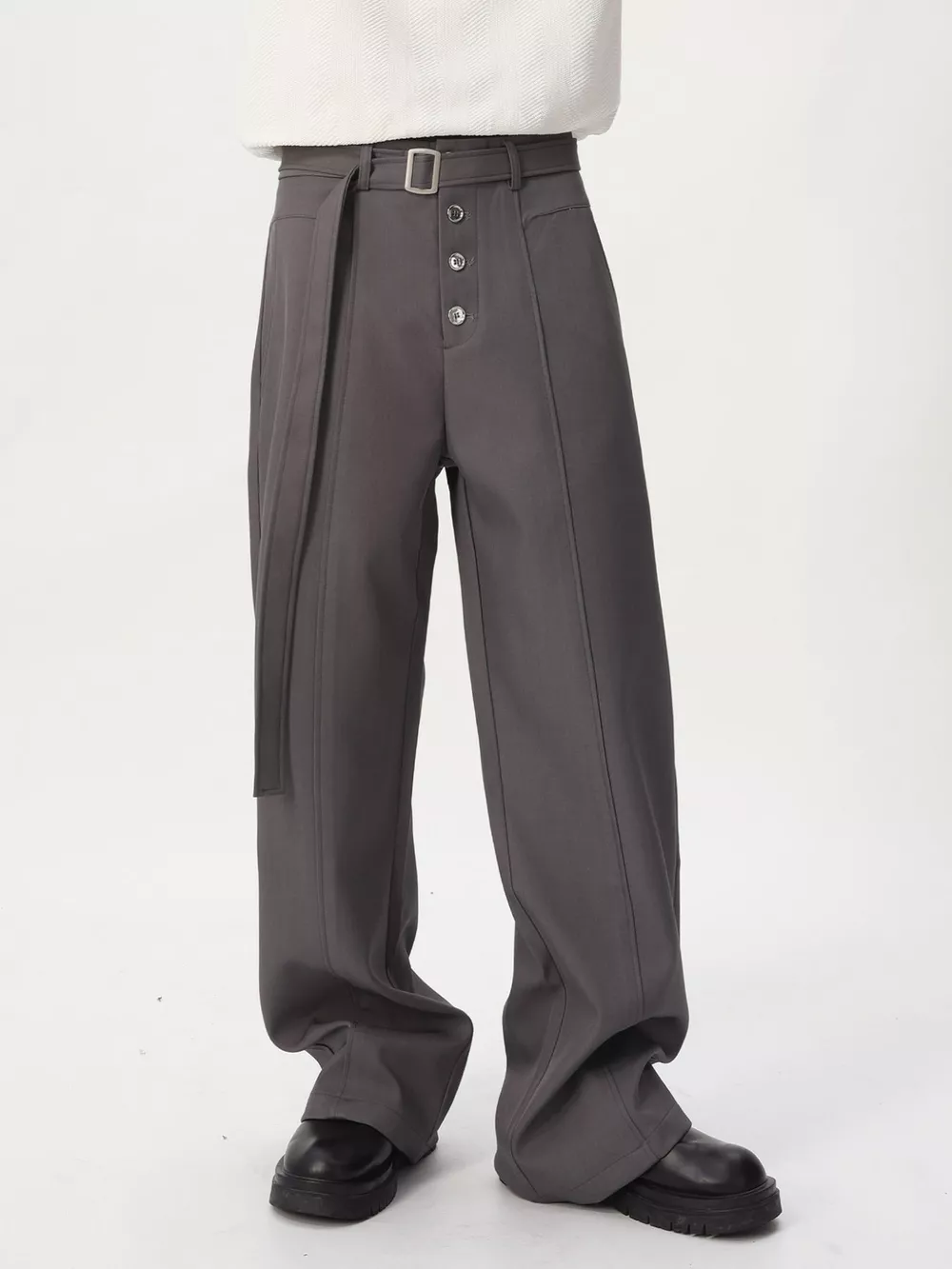 Men's High-Waisted Wide-Leg Pants, image 2