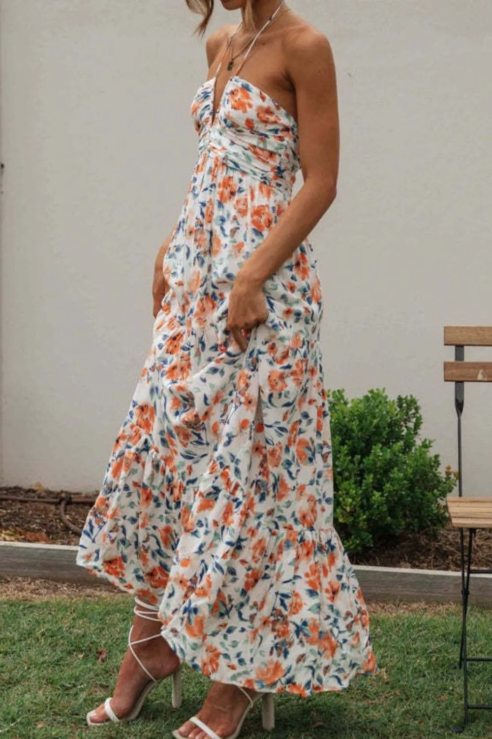Printed Halter Neck Cami Dress, image 2