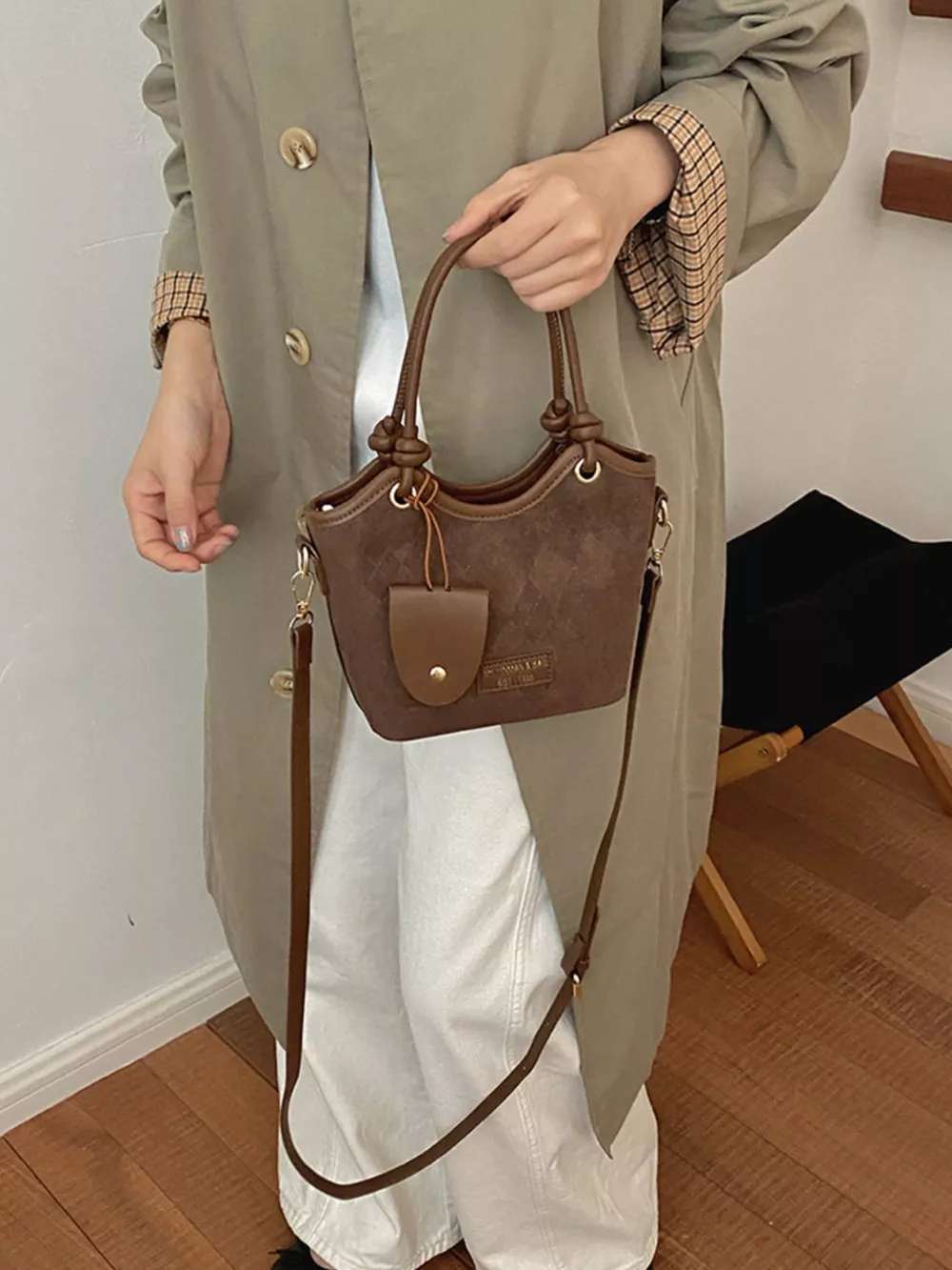 Argyle Pattern Crossbody Bag, image 3