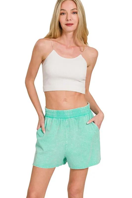 Acid Washed Short Sleeve Tee & Shorts Set, image 8