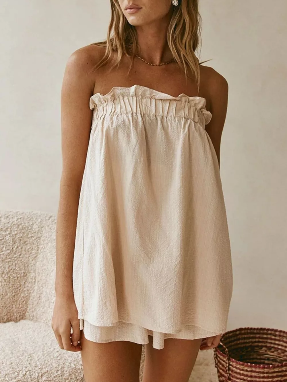 Full Size Strapless Top and High-Waisted Skirt Set Plus Size, image 15