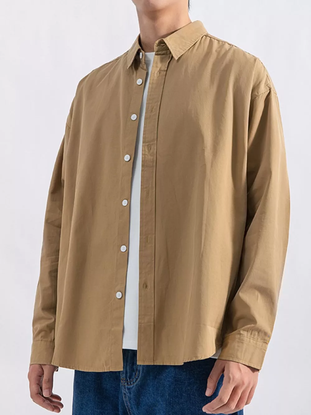 Men's Plus Size Button Up Long Sleeve Shirt, image 7