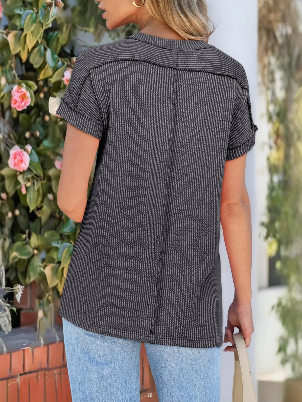 Round Neck Short Sleeve T-Shirt, image 2