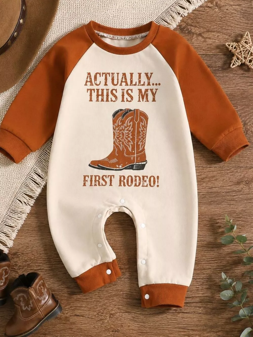 Children's Letter Raglan Sleeve One-Piece, image 3