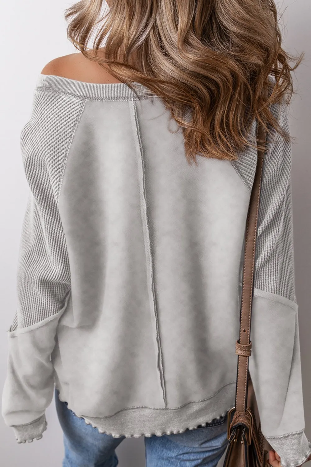 Exposed Seam Long Sleeve Sweatshirt, image 2