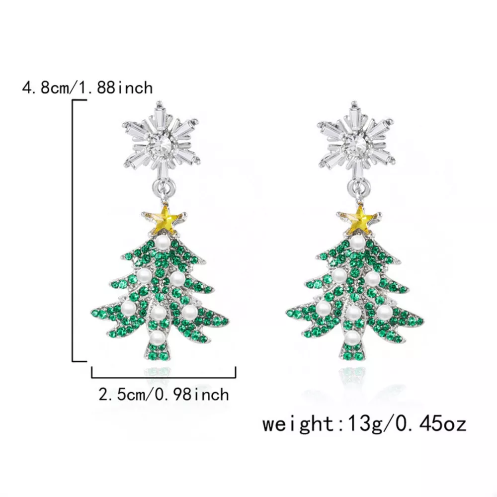 Christmas Tree Drop Earrings, image 5