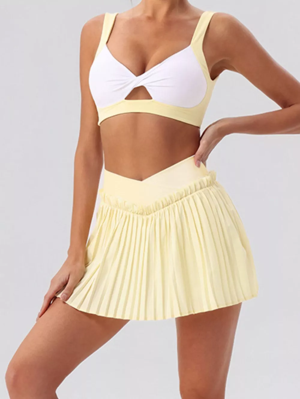Sleeveless Top and Pleated Skirt Active Set, image 18