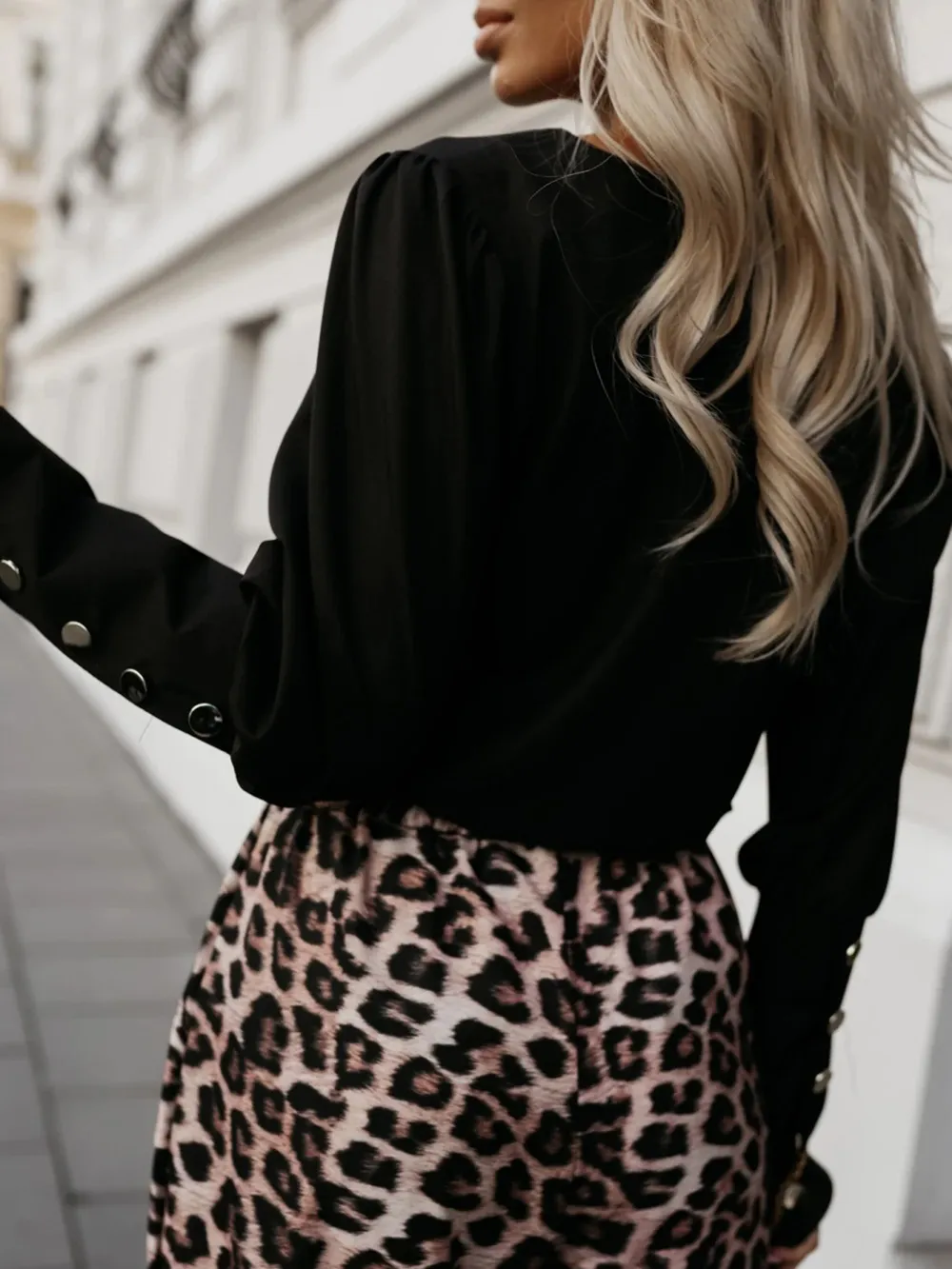 V-Neck Long Sleeve Blouse, image 8