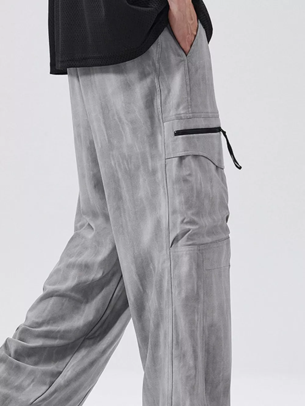 Men's Multi-Pocket Drawstring Cargo Pants, image 5