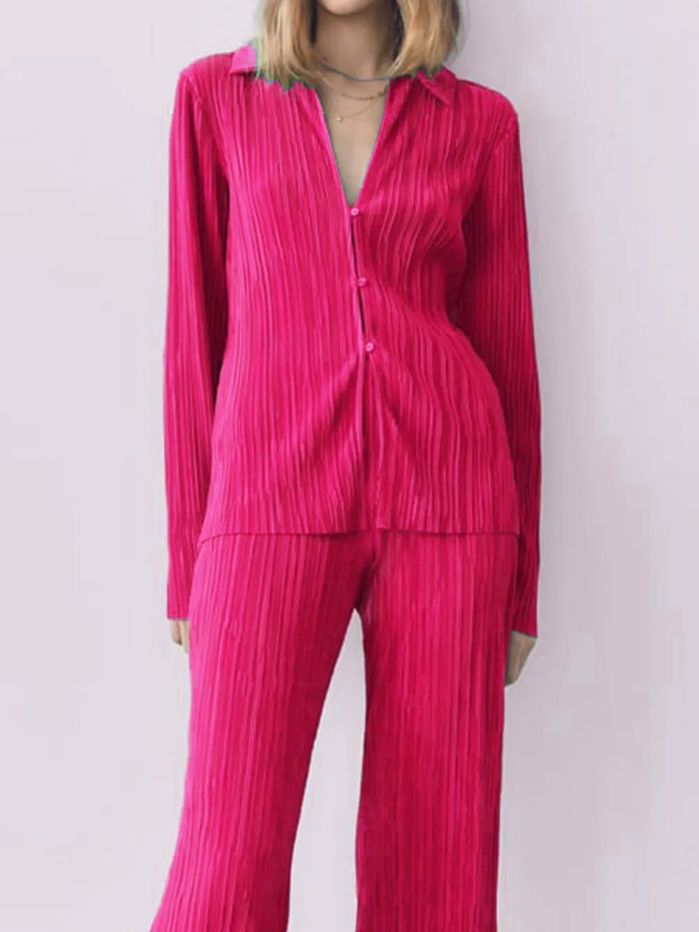 Texture Long Sleeve Top and Pants Lounge Set, image 9