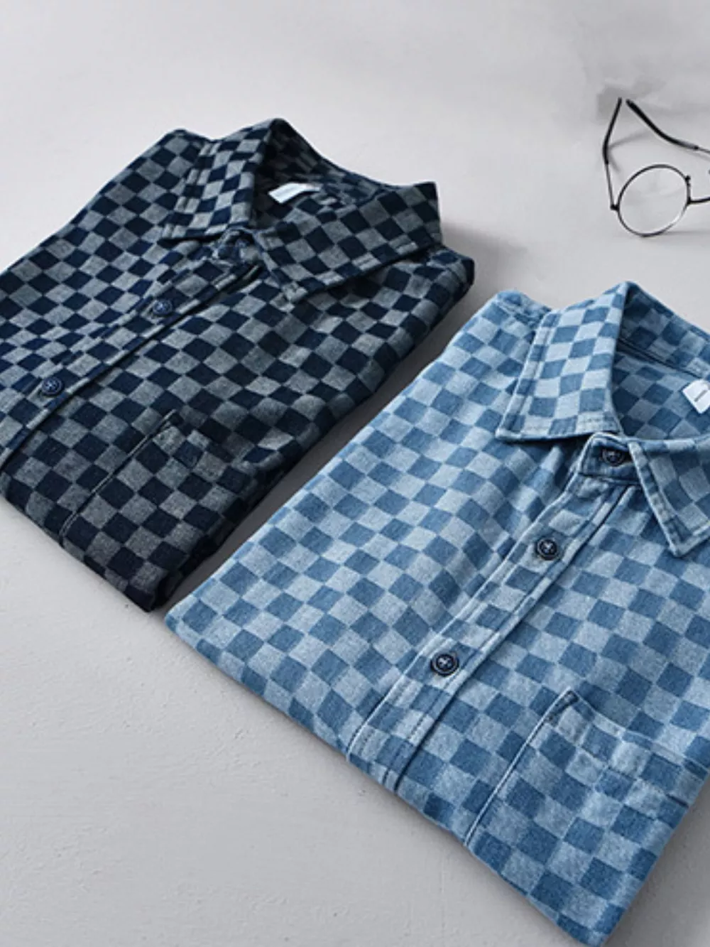 Men's Plus Size Checkered Pattern Short Sleeve Casual Shirt, image 8