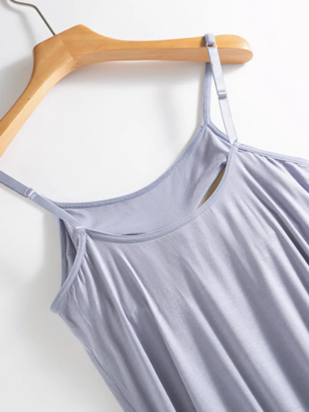 Scoop Neck Midi Cami Dress with Bra, image 2