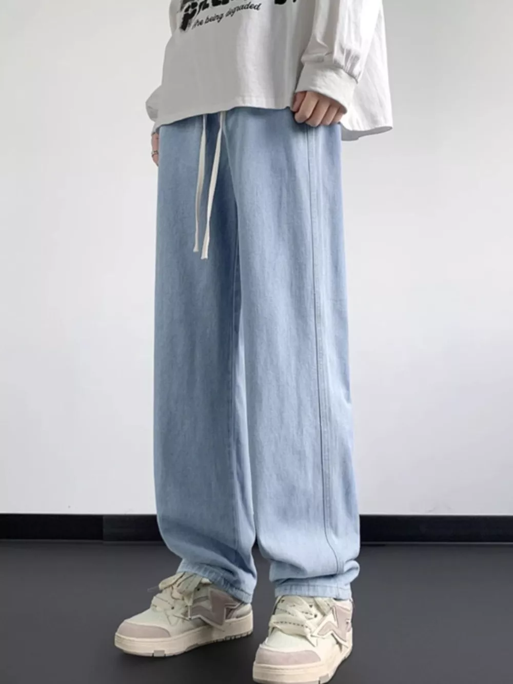 Men's Full Size Wash Loose Fit Jeans Plus Size, image 7
