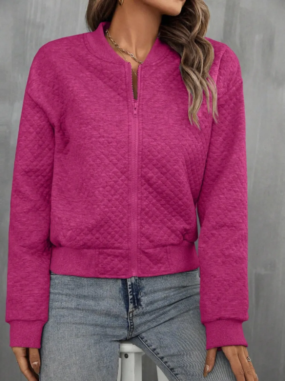 Zip Up Long Sleeve Jacket, image 2
