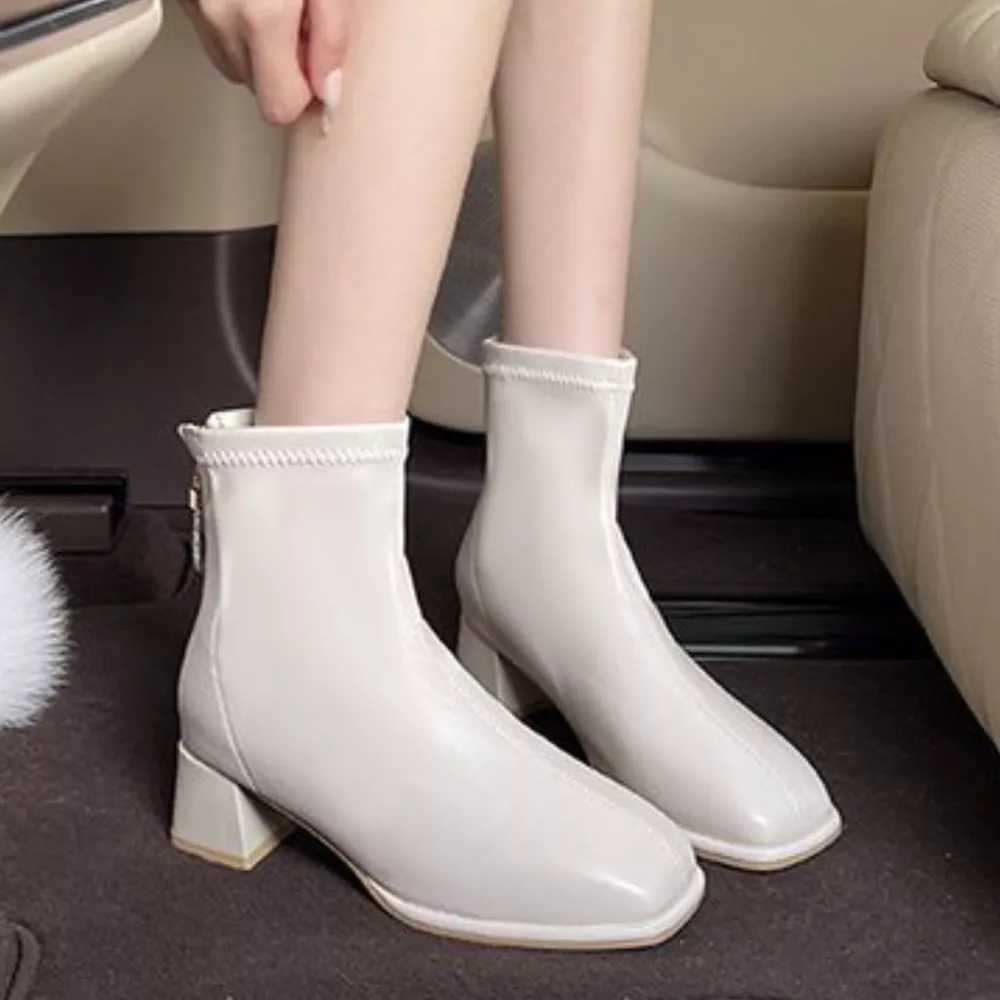 Square Toe Block Heels Boots, image 2