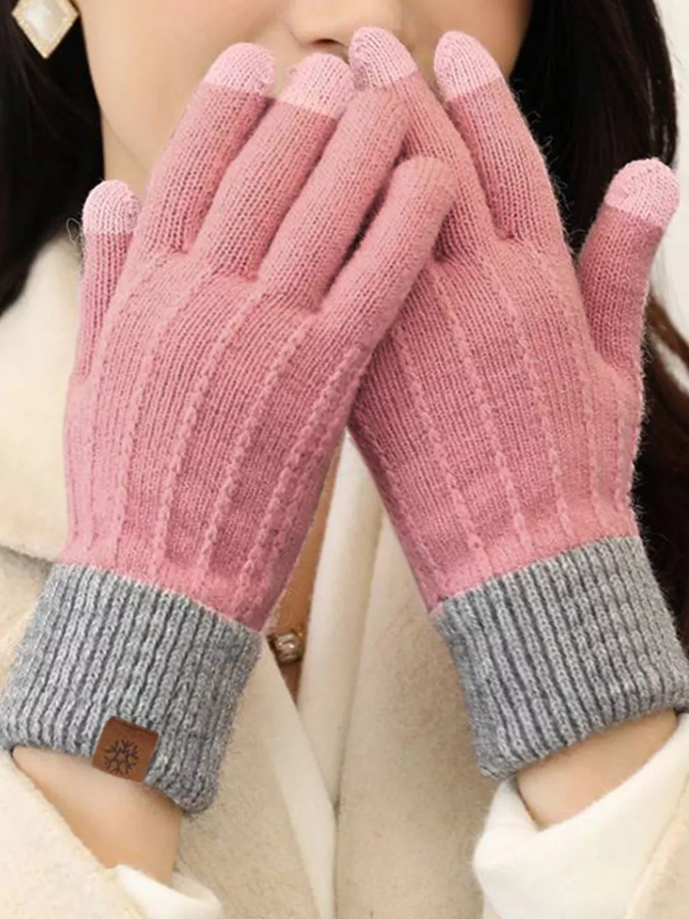 Warm Knitted Touchscreen Gloves, image 6