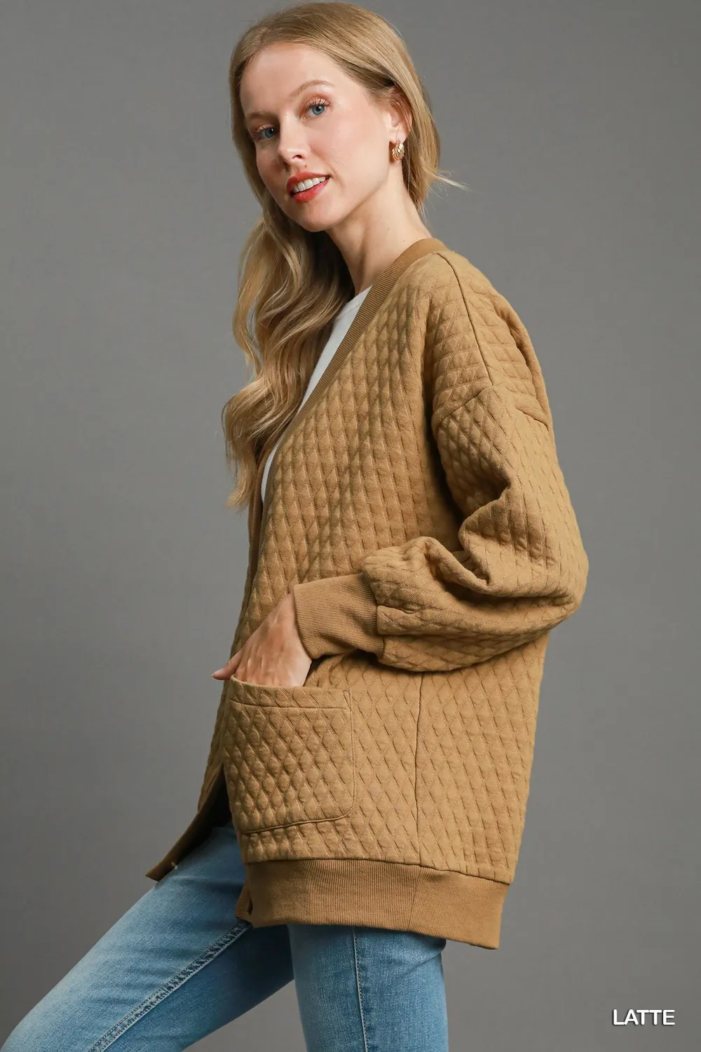 Button-Up Jacquard Cardigan, image 4