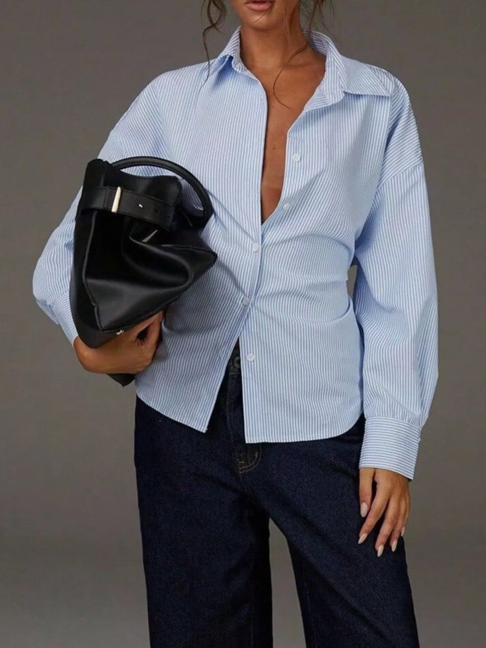 Casual Striped Button-Down Shirt, image 4