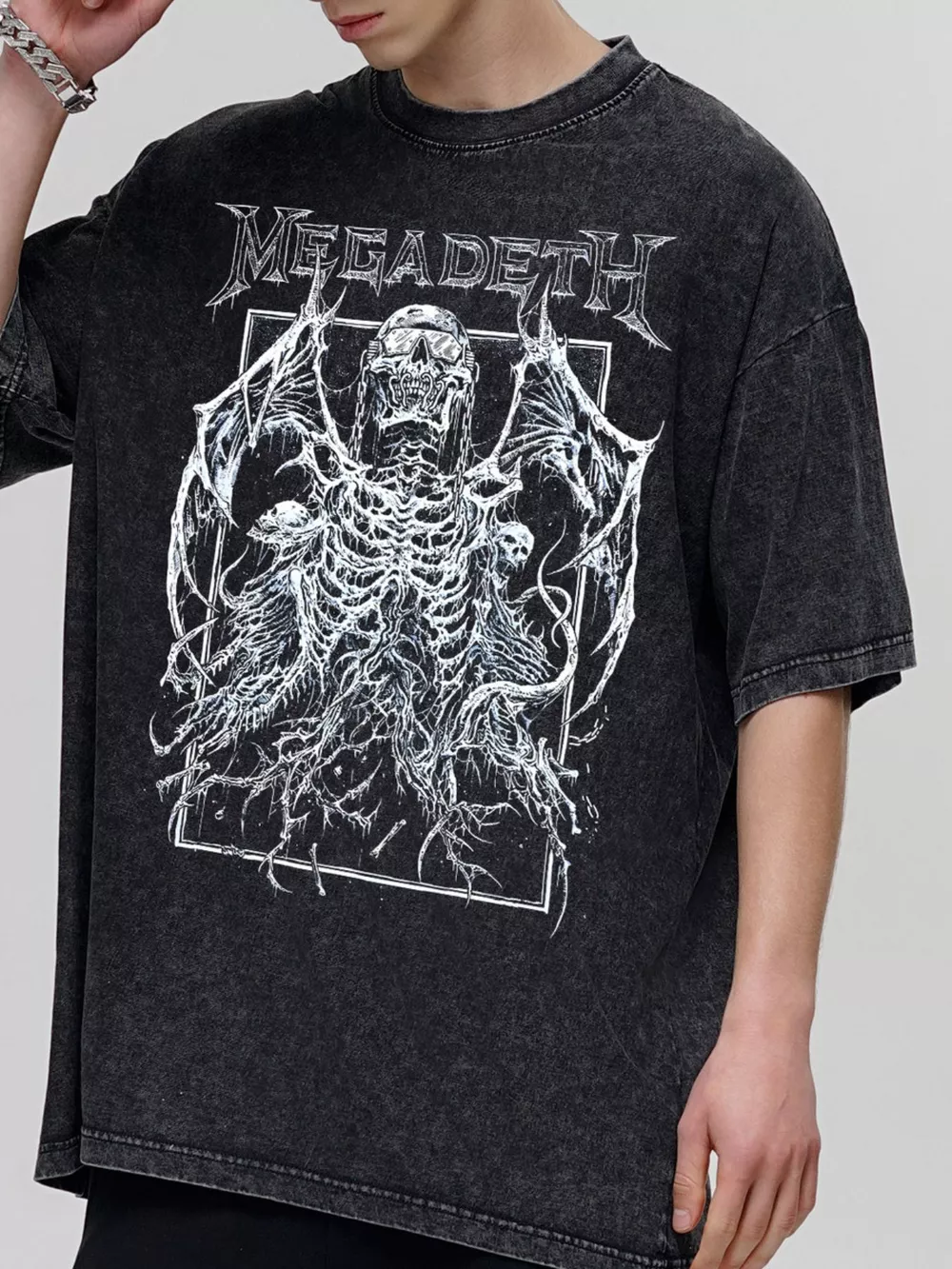 Men's Graphic Vintage Washed T-Shirt, image 3