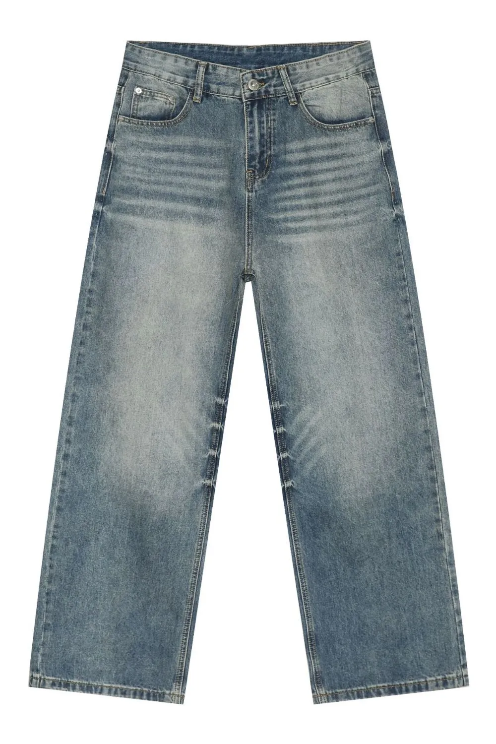 Men's Wide Leg Jeans with Pockets, image 9